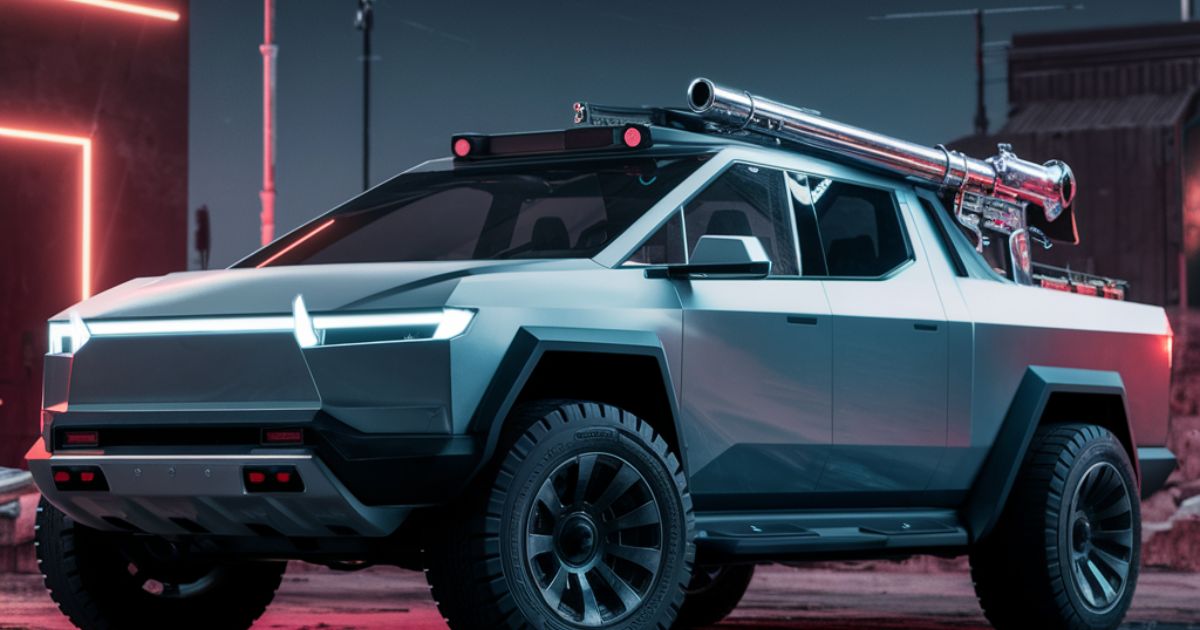 Tesla Cyber truck Tommy Gun: When Sci-Fi Meets Americana 